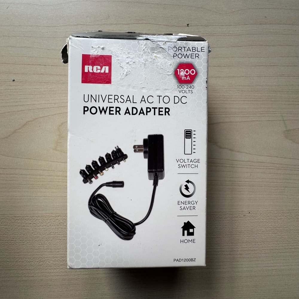 RCA AC to DC Power Adapter - Universal Charger Audiovox